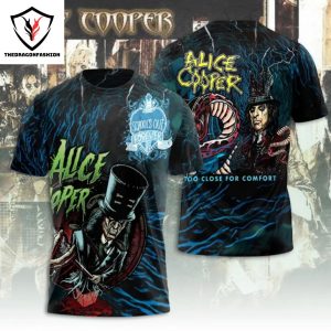 Alice Cooper Too Close For Comfort Design 3D T-Shirt