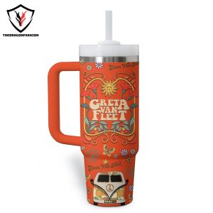 Greta Van Fleet Light My Love Lyrics Tumbler With Handle And Straw