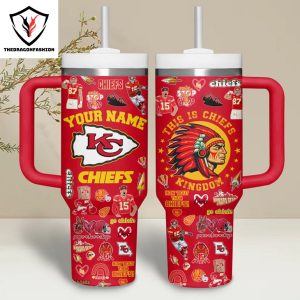 Personalized Kansas City Chiefs This Is Chiefs Kingdom Tumbler With Handle And Straw