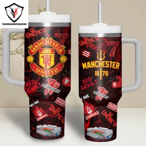 Manchester United Red Devils Tumbler With Handle And Straw