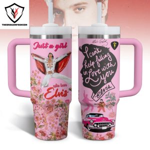 Just A Girl Who Love Elvis Presley Tumbler With Handle And Straw