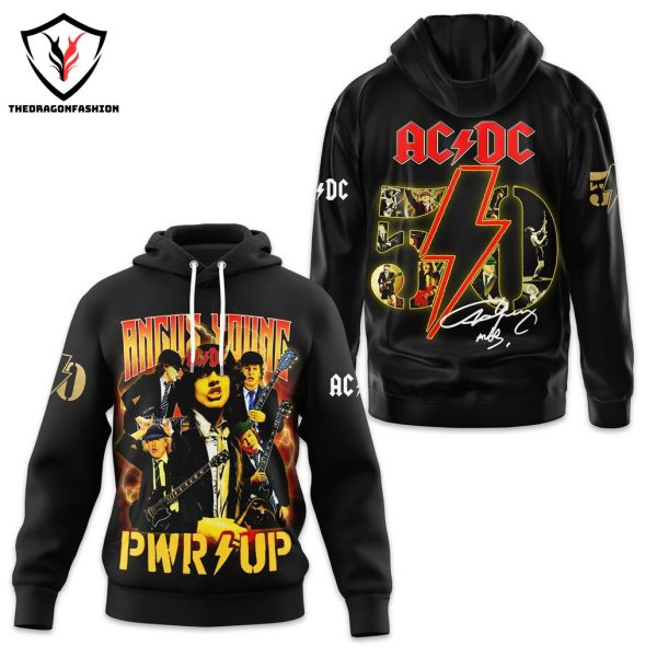AC DC Angus Young PWR-UP Signature Design Hoodie