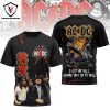 AC DC 50 Years Of Rock And Roll Pwr Up Design 3D T-Shirt