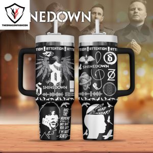 Shinedown – Attention Attention Tumbler With Handle And Straw