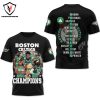 Boston Celtics 2024 NBA Champions 3D T-Shirt – Green