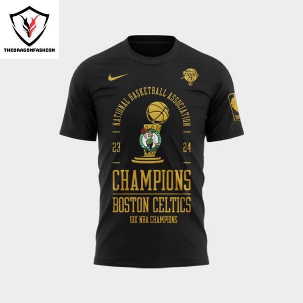 Boston Celtics 2024 World Champions Congratulations 18-time Nba Finals 3D T-Shirt