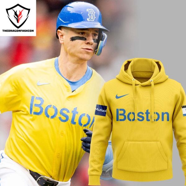 Boston Red Sox Baseball Team Yellow Uni Hoodie