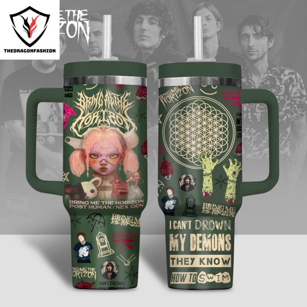 Bring Me The Horizon Tumbler With Handle And Straw