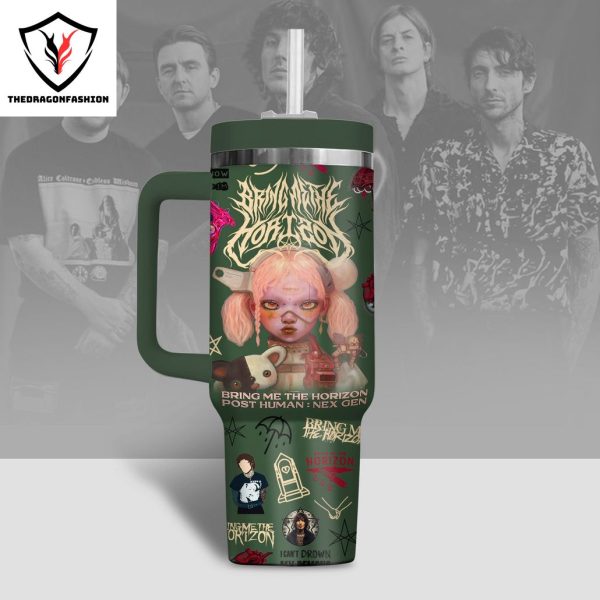 Bring Me The Horizon Tumbler With Handle And Straw