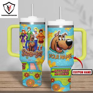 Personalized Scooby-Doo The Mystery Machine Tumbler With Handle And Straw