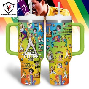 Freddie Mercury – I Was Born To Love You Tumbler With Handle And Straw