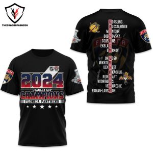 2024 Stanley Cup Champions Florida Panthers Logo 3D T-Shirt