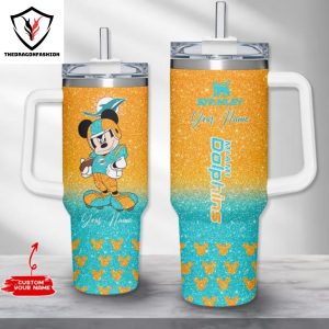 Miami Dolphins – Tis The Season Tumbler With Handle And Straw