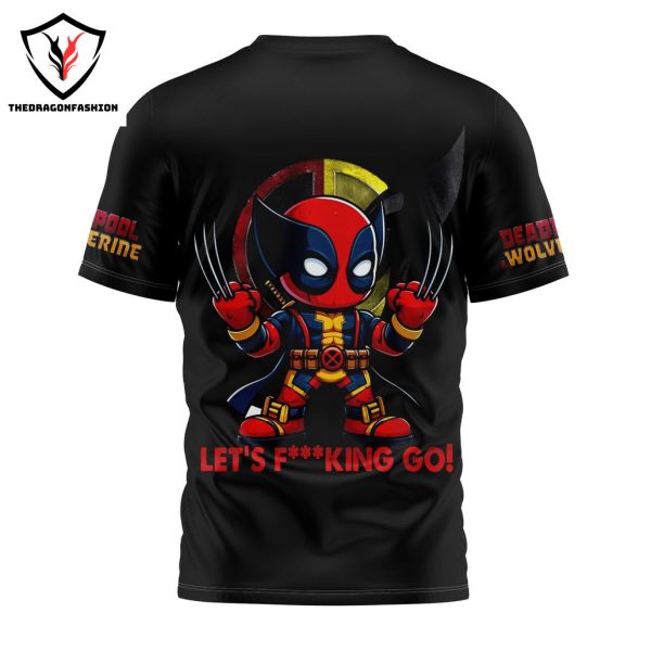 Deadpool & Wolverine Logo Let Go 3D T-Shirt