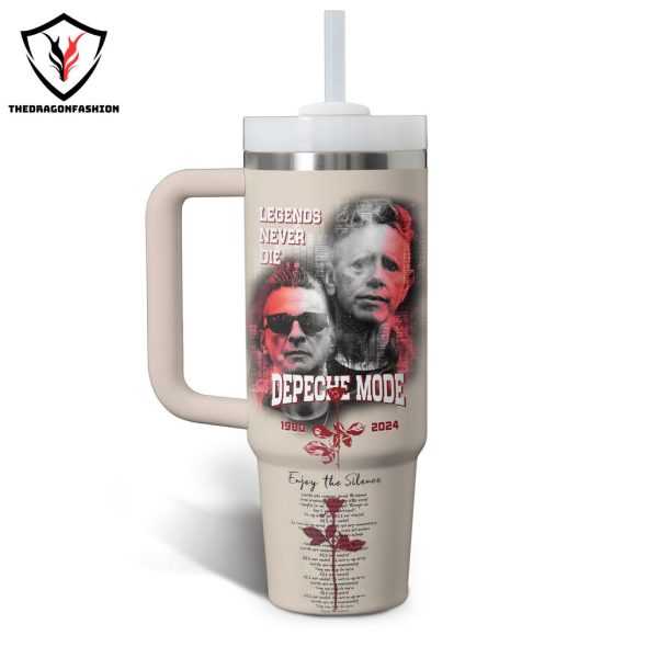 Depeche Mode 1980-2024 Enjoy The Silence Tumbler With Handle And Straw