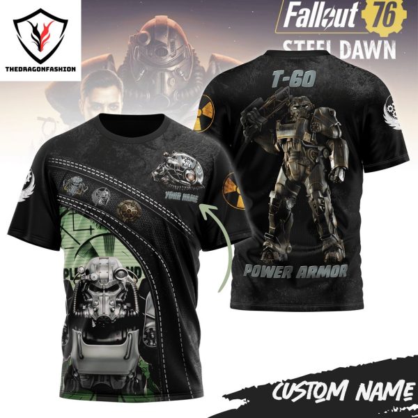 Fallout 76 T-6- Power Armor Design 3D T-Shirt