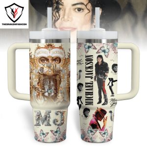 Michael Jackson Signature Tumbler With Handle And Straw