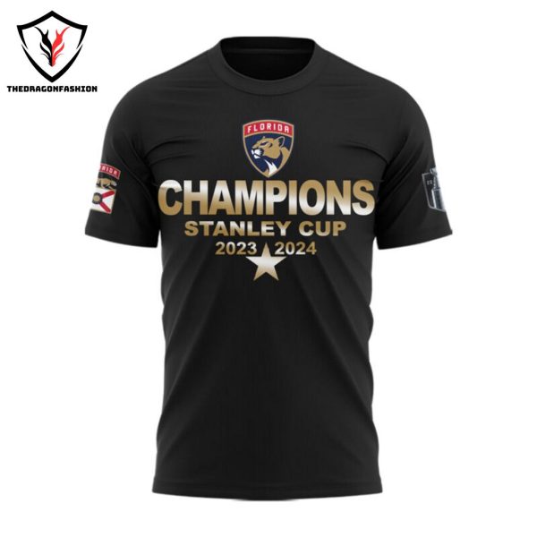 Florida Panthers Stanley Cup Champions 2023 – 2024 3D T-Shirt