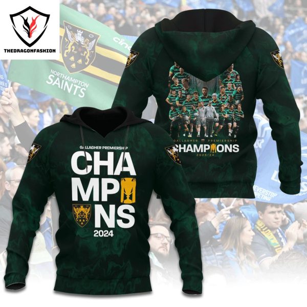 Gallagher Premiership Champions 2024 Northampton Saints Hoodie