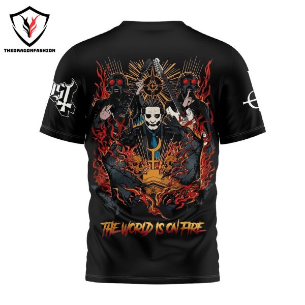 Ghost – The World Is On Fire Design 3D T-Shirt