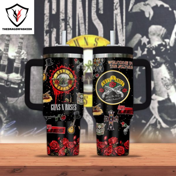 Guns N Roses – Welcome To The Jungle Tumbler With Handle And Straw