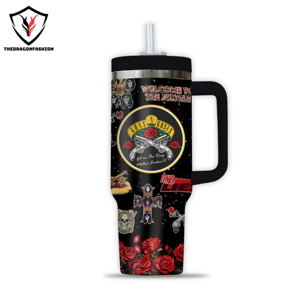 Guns N Roses – Welcome To The Jungle Tumbler With Handle And Straw