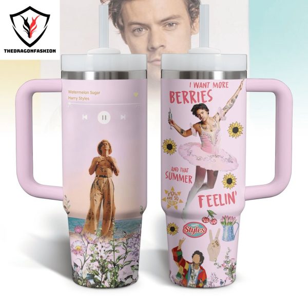 Harry Styles Watermelon Sugar Tumbler With Handle And Straw