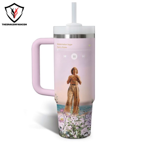 Harry Styles Watermelon Sugar Tumbler With Handle And Straw