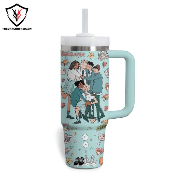 Heartstopper Nick And Charlie Tumbler With Handle And Straw