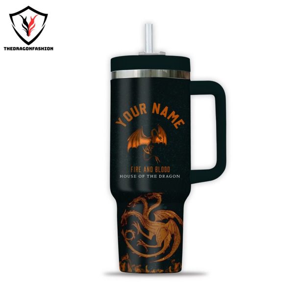 House Of The Dragon – Fire And Blood Tumbler With Handle And Straw