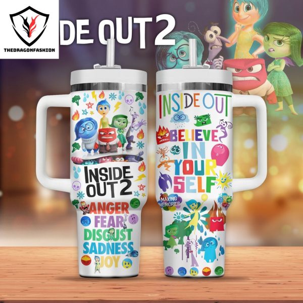 Inside Out 2 Believe In Your Self Tumbler With Handle And Straw