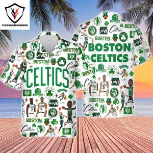Boston Celtics Team Logo Nba Pattern Basketball Summer Hawaiian Shirt