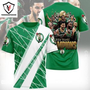 Boston Celtics 2024 NBA Champions Logo 3D T-Shirt