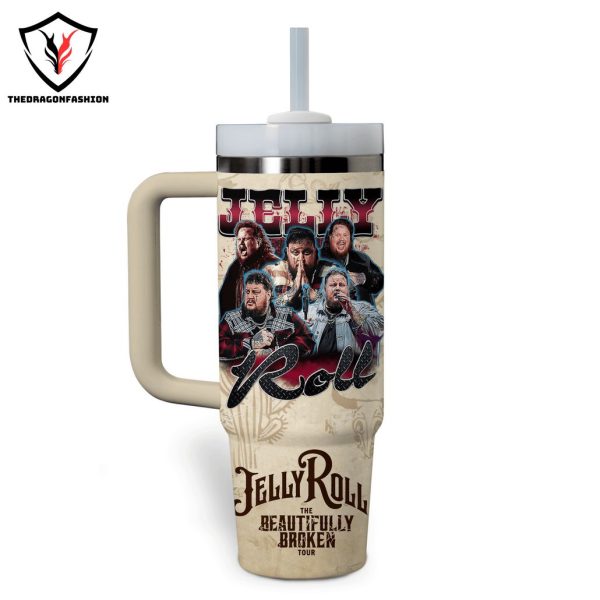 Jelly Roll Somebody Save Me Me From Myself Tumbler With Handle And Straw