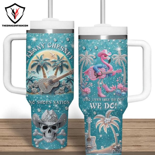 Kenny Chesney No Shoes Nation Tumbler With Handle And Straw