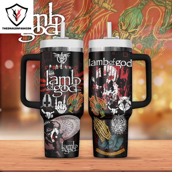 Lamb Of God Tumbler With Handle And Straw