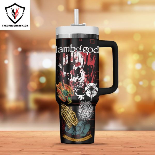 Lamb Of God Tumbler With Handle And Straw