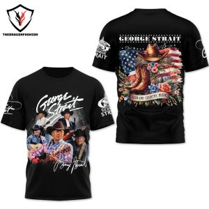 George Strait – God And Country Music Signature 3D T-Shirt