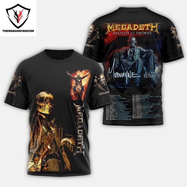 Megadeth Destroy All Enemies 3D T-Shirt