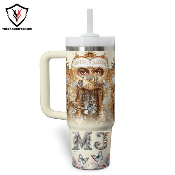 Michael Jackson Signature Tumbler With Handle And Straw