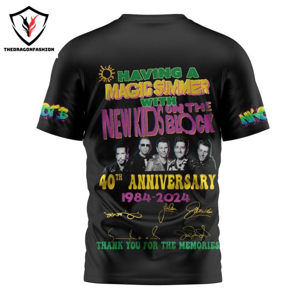 New Kid On The Block 40th Anniversary 1984-2024 Signature Thank You For The Memories 3D T-Shirt