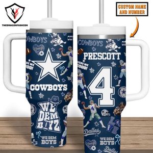 Dallas Cowboys Prescott – We Dem Boyz Tumbler With Handle And Straw