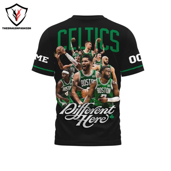 Personalized 2024 NBA Final Champions Boston Celtics Different Here 3D T-Shirt