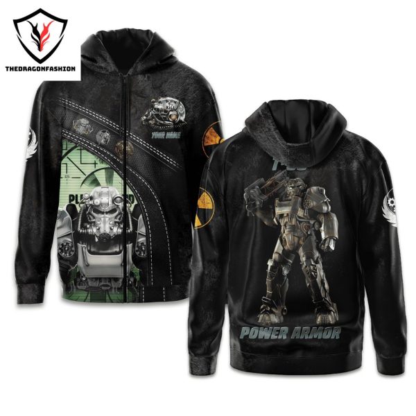 Personalized Fallout 76 Steel Dawn T-60 Power Armor Zip Hoodie