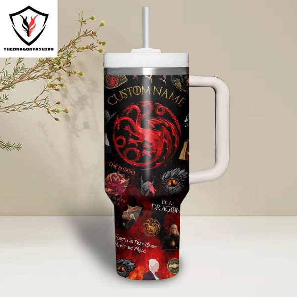 Personalized House Of The Dragons Tumbler With Handle And Straw