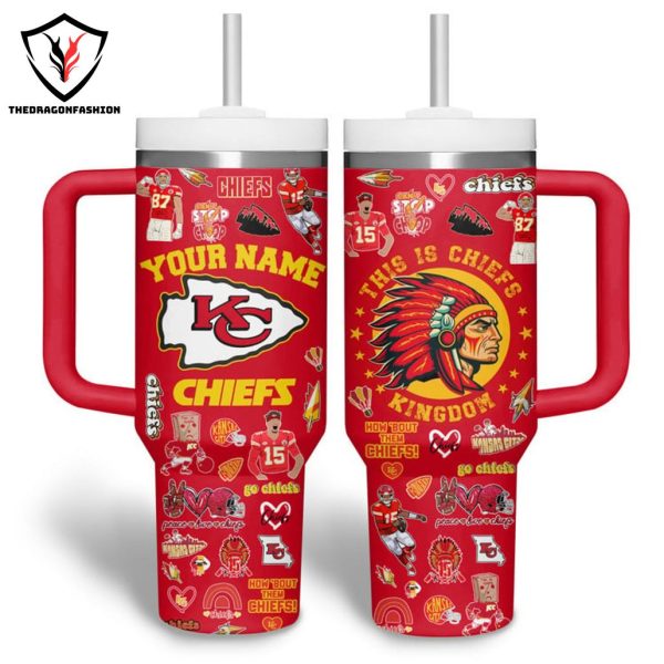 Personalized Kansas City Chiefs This Is Chiefs Kingdom Tumbler With Handle And Straw