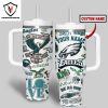 Personalized Philadelphia Eagles We All We Go We All We Need Tumbler With Handle And Straw