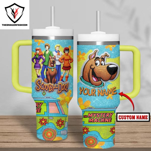 Personalized Scooby-Doo The Mystery Machine Tumbler With Handle And Straw