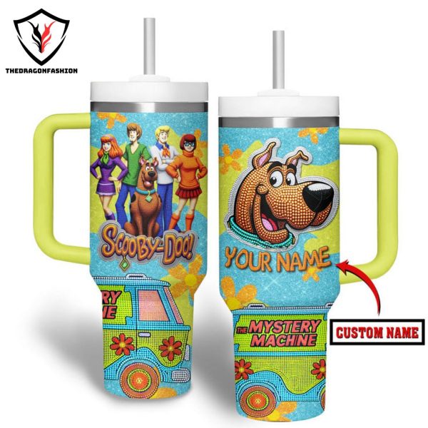 Personalized Scooby-Doo The Mystery Machine Tumbler With Handle And Straw