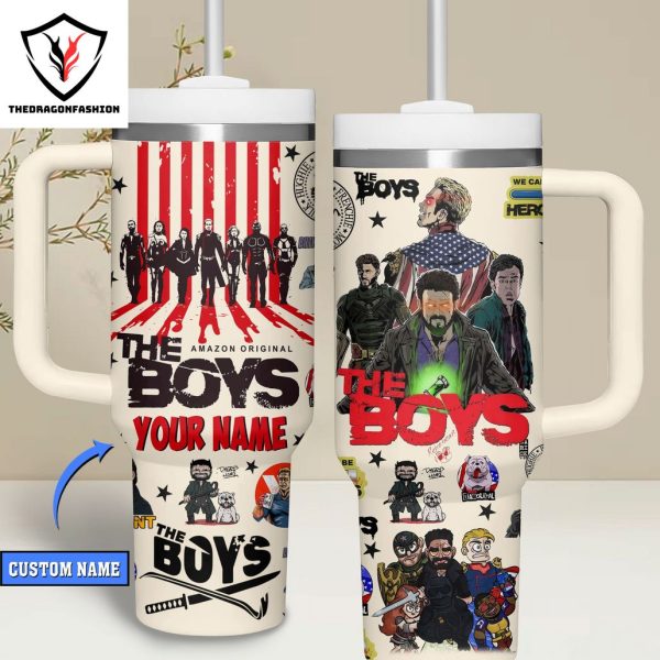 Personalized The Boys Amzon Original Tumbler With Handle And Straw